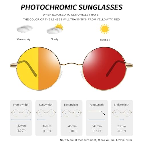 Image of Joopin Small Round Sunglasses Hippie Circle Sun Glasses UV400 Protection