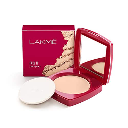 Lakme Forever Matte Compact, Smooth Finish, Lightweight Compact Powder That Lasts for 12 HrsFor A Natural Even Toned Look, Coral, 9g