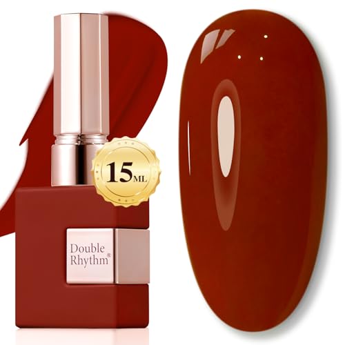 Double Rhythm Translucent Gel Polish Sheer Neutral Natural Light Milky Same Color Same Bottle 15ML Jelly Nail Polish Nail Art DIY at Home (Pink Clear-A1323)