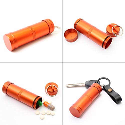 Ppfish Air-Tight Edc Accessory Case, Waterproof Pill Fob Capsule/Match Case Pill Holder Case, Outdoor Survival Storage Container Dry Box (Pack Of 3) #TOP6