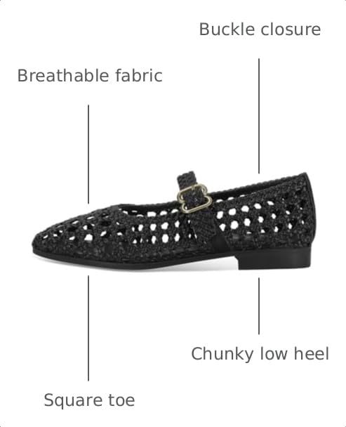 Image of DOEYG Mesh Ballet Flats Shoes for Women Leopard Animal Print Mary Jane Flats Shoes Square Toe Dress Casual Comfortable Velvet Ballerina Shoes