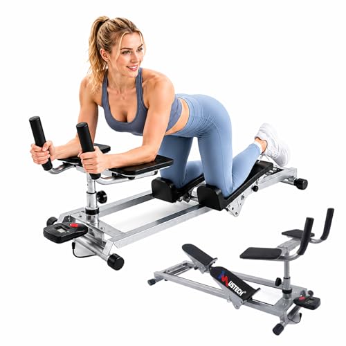 iMustech Crawling Machine with Counter Spine Twist and Stretch Trainer Adjustable Knee Support Back Stretcher Machine and Ab Workout Machine Full Body Low Impact Cardio Core Waist Exercise Home Gym