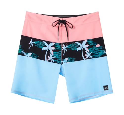 SURF CUZ Men's Board Shorts 4-Way Stretch Swim Trunks Quick Dry