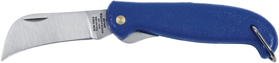 Klein Tools 1550-4 Pocket Knife, Electricians Knife with Carbon Steel 3-Inch Hawkbill Slitting Blade