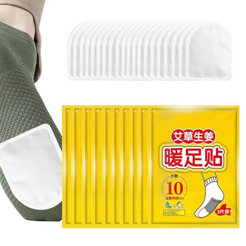 Parche cálido para pies, Calentador de Dedos | Parche Calentador de Calor 20X - Paquetes de Calor activados por Aire, Parche de Calor, Parche de calefacción Natural Invierno para Mujeres y Hombres