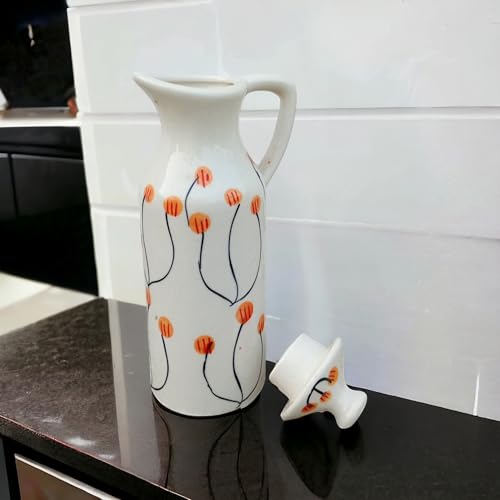 Image of MALAIKAH Ceramic Oil Dispenser, Balloon Print Pack of 1 for Kitchen, Dining, Gifting, Home & Kitchen Decor