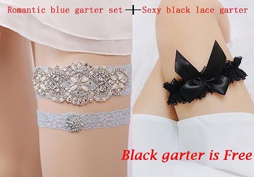 Blue Garter Belts Garters For Bride Thigh Garter Wedding Garter Set For Bride Blue Garters For Bride #TOP1