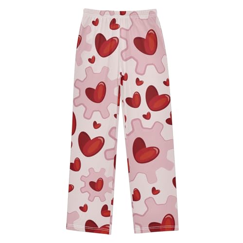 Bolt Heart Boys Pants Boys Athletic Pants Long Pant for Boywith Pockets Wide-Leg Size 6-14Y