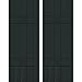Ekena Millwork RWB18X040DGP Exterior Five Board Real Wood Pine Board-n-Batten Shutters (Per Pair), 18" x 40", Dark Green