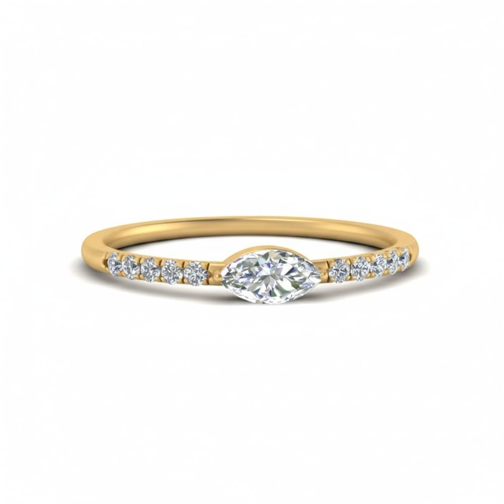 Bague de mariage marquise en plaqué or jaune pour briller au quotidien - 8