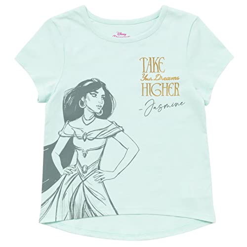 Disney Princess Ariel Cinderella Tiana Moana Jasmine Belle Girls 3 Pack T-Shirts Toddler to Big Kid4