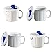 CorningWare French White Pop-Ins 20-ounce Mug with Blue Vented PlasticCover, White
