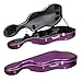 Crossrock Professional 4/4 Carbon Fiber Cello Case | 6lb Ultra-Light TSA-Approved Hardshell | Adjustable Magic Pads, Anti-Scratch Cover | Royal Purple Matte Finish