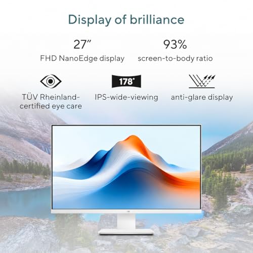 Image of ASUS 27 Inch Touchscreen All-in-One PC, AMD Ryzen AI 7 350 (66 Tops, Up to 5.0 GHz), 32 GB 5600MHz DDR5, 2 TB SSD, IPS LCD Anti-Glare Display, AMD Radeon 860M, Wi-Fi 6, Copilot Key, Windows 11 Pro
