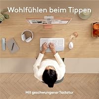 Logitech Wave Keys und Lift vertikale Maus – Ergonomisches Bundle – kabellose Tastatur mit gepolsterter Handballenauflage und vertikale kabellose Maus – Bluetooth, Multi-OS, Windows/Mac – Ansicht 3