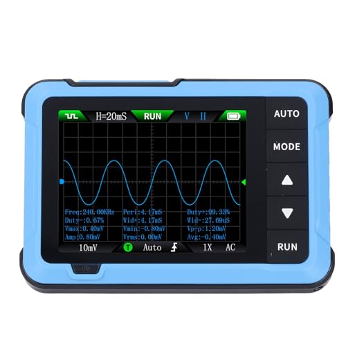 Fyearfly Générateur de Signal 2 en 1 + Oscilloscope, Générateur de Signal DDS Portable, Bande Passante de 10 MHz, Taux D'échantillonnage de 48 MS/s, Oscilloscope Numérique de 2,8 Pouces