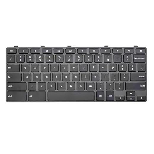 WWGTMC Replacement Keyboard Key for Dell Chromebook 11 3100,Chromebook 11 5190,Dell Chromebook 3100 3110 5190 Keyboard with Lock Key US Layout P/N: TPN-136US001909 AE09U018 NSK-EJ1SW