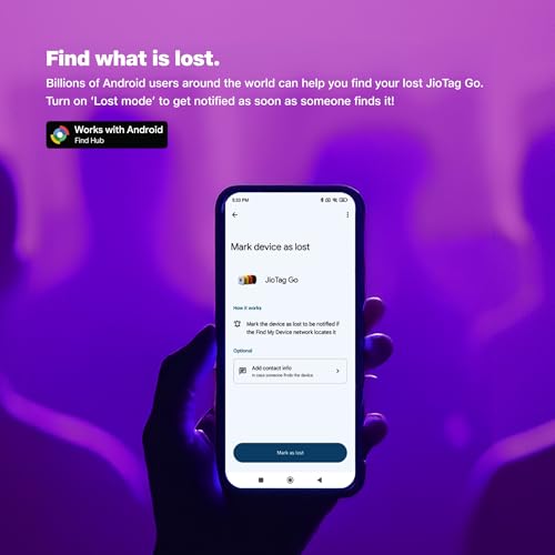 Image of JioTag Go |India's First Android Tag | Google Find My Device Item Finder| Worldwide Tracking for Keys, Wallets, Luggage, Gadgets and More|1+1 Year Battery|No SIM Needed|BT 5.3|for Android Only