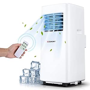 EUHOMY Portable Air Conditioner 8000 BTU 3-1 Floor Air Conditioners Cooling Quiet AC Unit for Room with Window Installation Kit with Remote Control for 250 sq. ft. Roomt,White