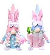 zhancydeal Easter Bunny Gnome Decor, 2PCS Easter Basket Stuffers, Easter Faceless Bunny Doll Orna...