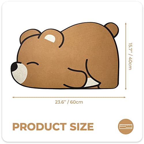 Tyrafry Bathroom Rug Bath Mat, Cartoon Foot Mat, Extra Soft Bath Rug Cozy Microfiber Anti Slip Rug For Toilet, Bathroom And Bedroom, 15.7 X 23.6 Inches, Bear #TOP6