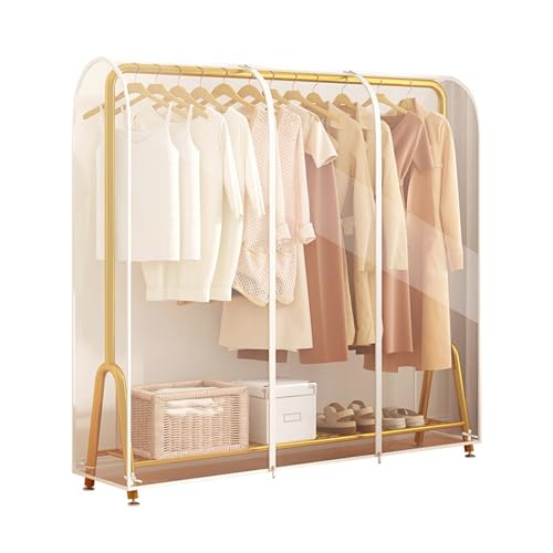 Garment Bags Coat Hanger Dust Cover, Household Dust Cloakroom, Coat Dust Bag, Floor Type Double Pole Clothing Storage Dust Cover Clothing dust Cover (Color : 60 * 50 * 150)