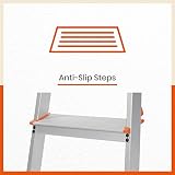 Bathla Advance 5-Step Foldable Aluminium Ladder with Sure-Hinge Technology (Orange)