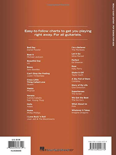 Pop Songs for Kids - Really Easy Guitar Series: 22 Songs with Chords, Lyrics 