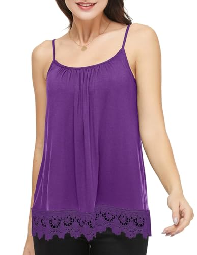 Image of Camisoles for Women with Built in Bra Adjustable Strap Tank Tops Cami Sleeveless Summer Tops for Workout Sleeping Traveling