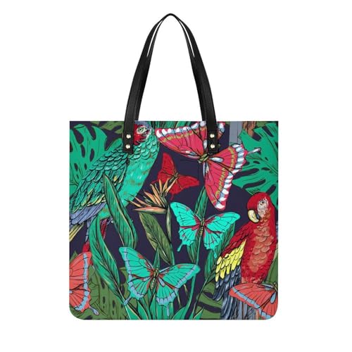 Sac à main papillon rouge grand format femme pour voyage et grand cabas d'épaule bandoulière
