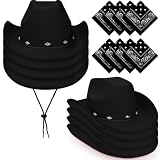 8 Pack Adult Cowboy Hat Multipack, Western Fancy Dress Cowgirl Hat for Men and Women, Cowboy Costume Accessory for Rodeo, Hen Party, Wedding, Festival, Halloween (4)