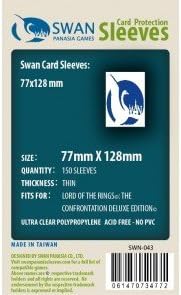 Swan Card Sleeves (77x128mm) - 100 Pack, Thin Sleeves - Lord of the Rings:The Confrontation