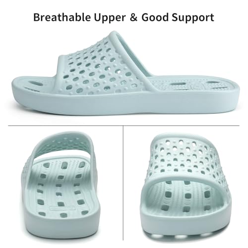 Image of Xomiboe Shower Shoes Men Quick Drying Women Shower Sandals Non-Slip Comfortable House Slippers Bathroom Hotel Flip Flops Slides With Students Gym
