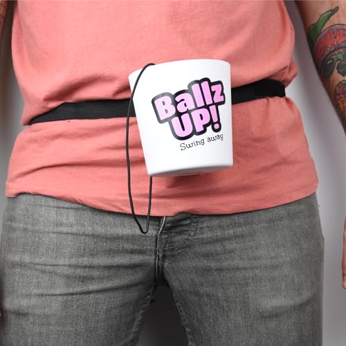 Ballz Up! Swing Away PartyBallz Up! Party Spiel – Das lustige Hüftschwung Spiel für Erwachsene & Teenager – Geschicklichkeitsspiel für JGA, Hausparty & Geburtstag – Witziges Geschenk & Trinkspielspiel