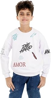 سويت شيرت ميلتون مطبوع للاولاد من بيس ريبابليك، موديل kts 205، ابيض