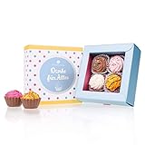 4 American Cupcakes - Danke - Dankeschön Geschenke | Danke für alles Schokolade | Süßigkeiten | besondere Pralinen als Dankeschön | originelles Geschenk zum Danke sagen | Dankesgruß