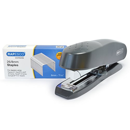 Rapesco Stapler with Staples Set, Spinna Stapler with 5,000 26/8mm Staples