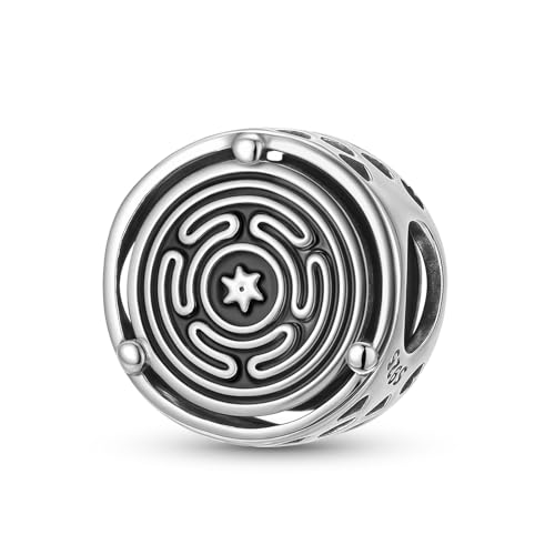 Charm de la Rueda de Hécate en plata de ley 925 para pulseras y collares con diseño exclusivo
