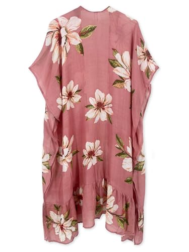 Image of Spicy Sandia Kimonos for Women Floral Beach Cover Up Loose Swimsuit Bathing Suit Coverup Cardigan for Summer Swimwear