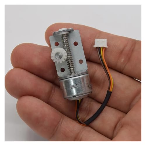 PPOZYLPC 15mm 2-Phase 4-Wire Stepper Electronic Starter Stepping Electronic Starter Linear Screw Shaft Rod Gear for Security Camera C6C C6N Industrial Motors