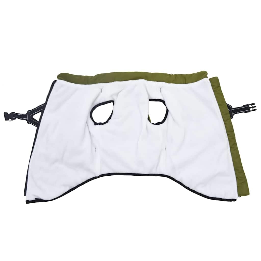 Cappotto impermeabile per cani con imbracatura regolabile, verde militare, L68, riflettente, con pile, caldo, per inverno, autunno, all'aperto, passeggiate in caso di pioggia e neve, con