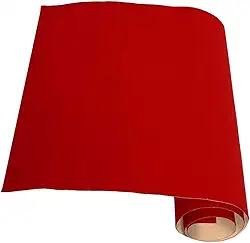 Rolo de tecido de veludo autoadesivo 40 x 180 cm Material premium - Veludo de água para caixa de joias e artesanato - Folhas adesivas fáceis de usar para arte e - Vermelho