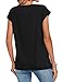 Zeagoo Womens Tops Summer Casual Cap Sleeve Tshirts Shirts Business Dressy Spring Fashion Outfits Trendy Clothes Black