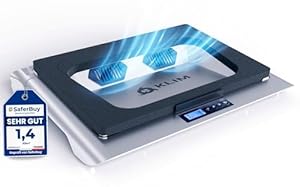 KLIM Everest Laptop Cooling Pad - Versiegelter Schaumstoff für maximale Leistung - Leistungsstarker Turbo-Lüfter 4300 RPM -Kühler - Vermeide Überhitzung und schütze deinen Laptop - 14-17.3 Zoll