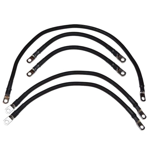 Fast & Quiet 2 AWG E-Z-Go Marathon 36V, 1986-1994 Battery Cable 5pcs Set