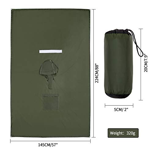 Foto von Ahsado Regenponcho, 3-in-1 Multifunktionales Regencape zum Camping Wandern für Erwachsene, Männer/Frauen