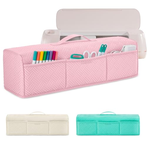 IMAGINING Stretchy & Washable Padded Dust Cover Compatible with Cricutt Maker 3 Maker 4 Explore Air 2 Explore 3 Explore 4 Machines with Pockets for Cricutt Accessories and Suppliers Tools