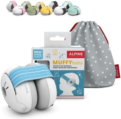 Alpine Muffy Baby Ear Muffs - Ear Protection for Babies and Toddlers upto 36 Months - Noise Protection Prevents Hearing Damage - Improves Sleep on the Go - Comfortable Fit