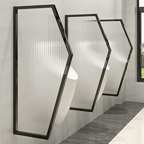 Fadiadem 3 PCS Urinal Partition Divider Screen, Bathroom Partition Toilet Privacy Screen Tempered Glass Panel, Creative Divider Panel Room Partition, Wall Divider for Hotels/Offices/Bars