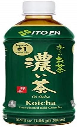 Ito En Oi Ocha Unsweetened Bold Green Tea Unsweetened Zero Calories with Antioxidants Excellent Source of Vitamin C Product of Japan, 16.9 Fl Oz (Pack of 12)